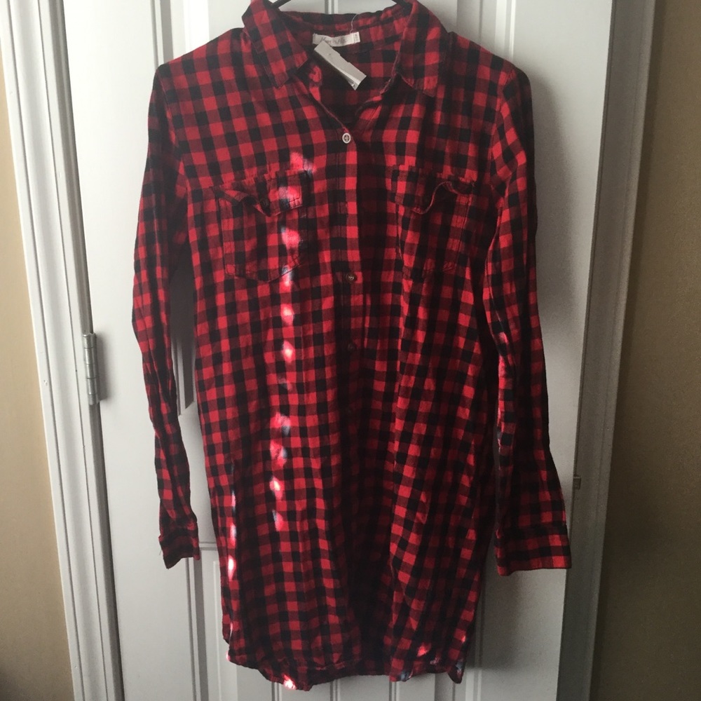 Heart & Hips plaid tunic, size S